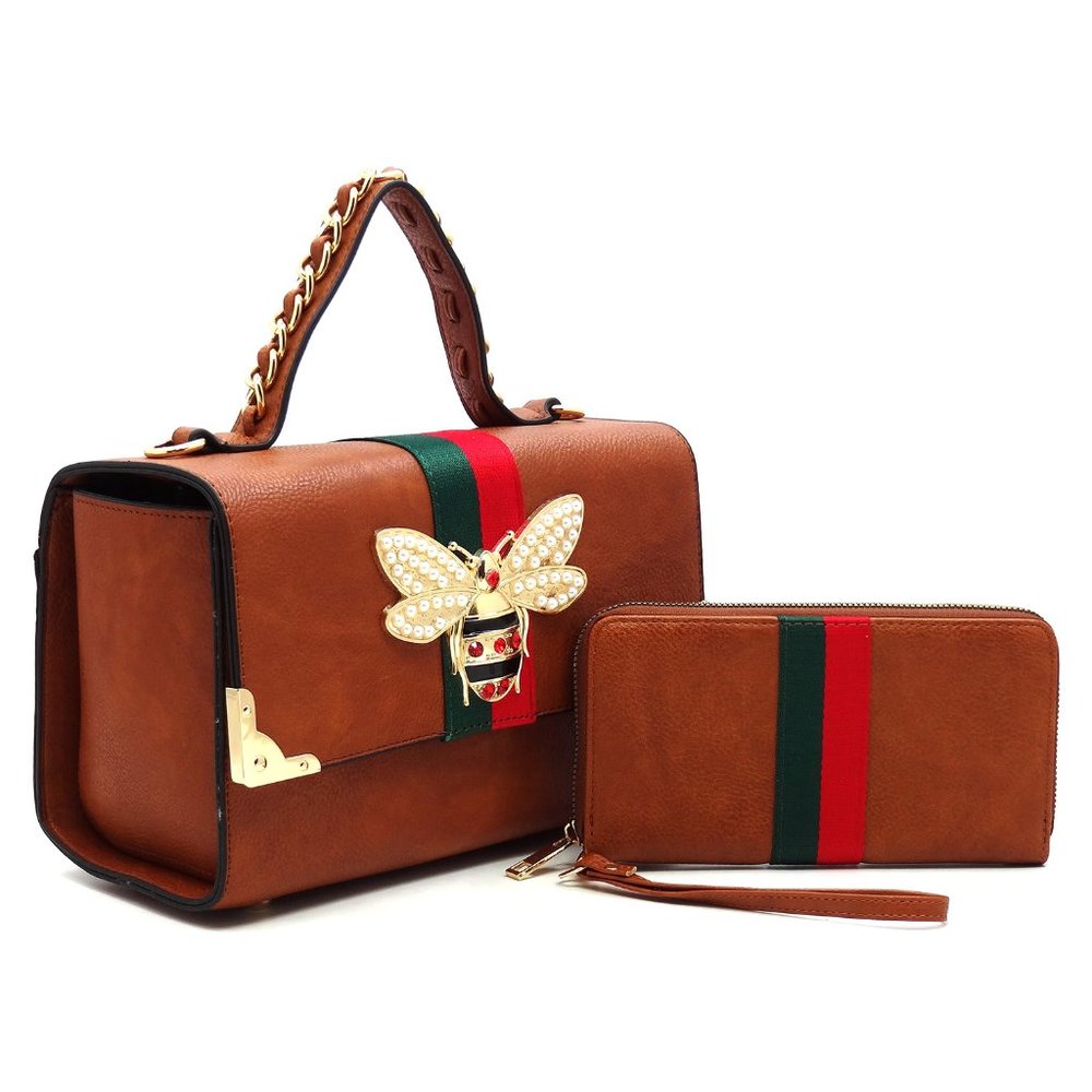 Bee Lovely Stripe Boxy Handbag